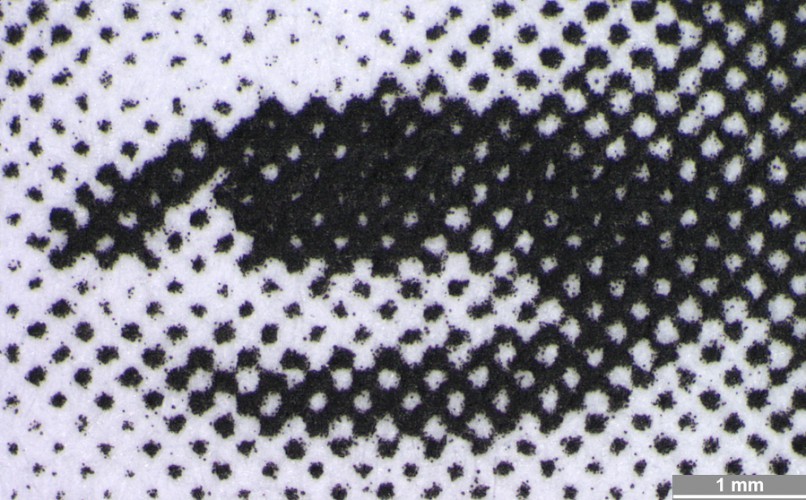 <strong>#145, Mellon Sample #11</strong> ⎢ <strong>Process</strong> Electrophotography
⎢ <strong>Printer</strong> Docutech Digital Color Press 6180 (B/W laser printer)
⎢ <strong>Media</strong> Boise Laser, 90g/m2 (uncoated paper)
⎢ <strong>Ink</strong> Xerox Dry Toner (dry toner K, pigment based)
⎢ <strong>Date</strong> 2006-10-01